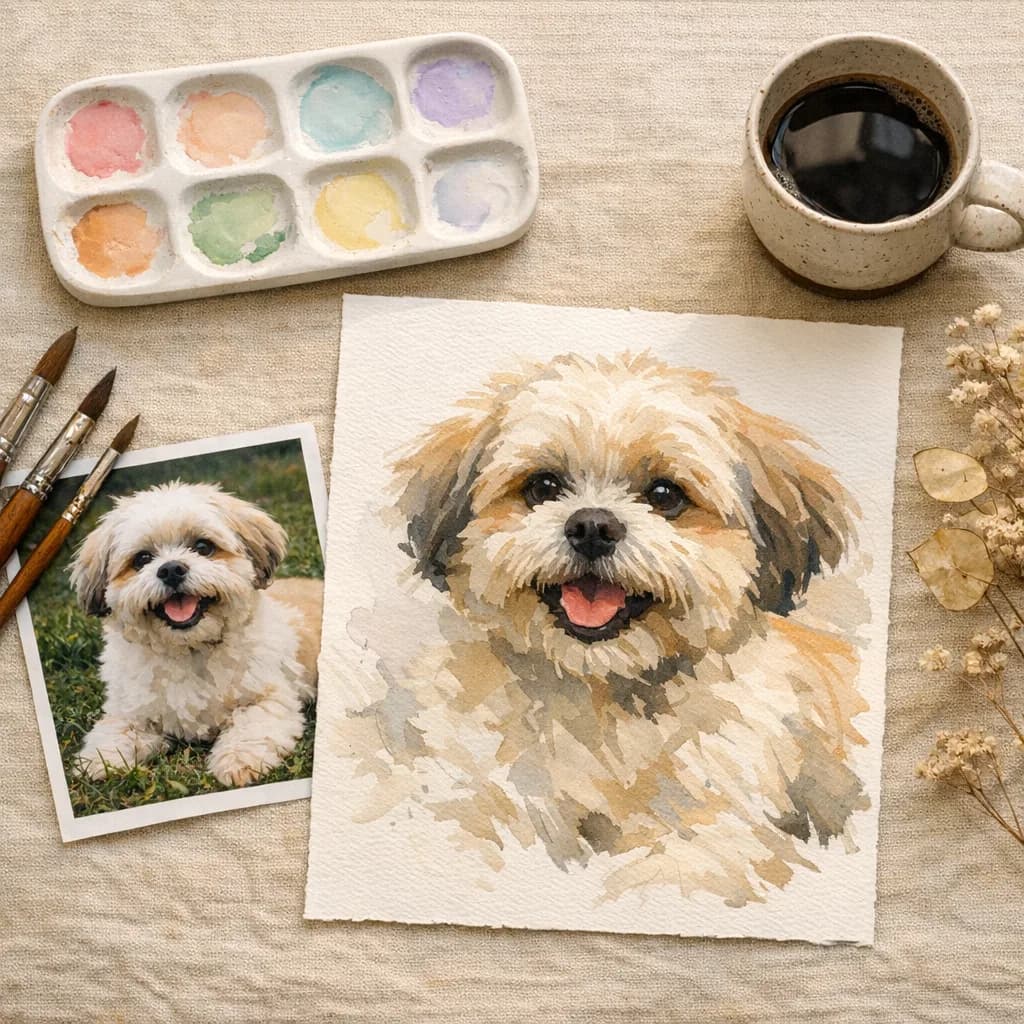 Watercolour Pet Portrait: Why Your Phone Photos Aren't Enough